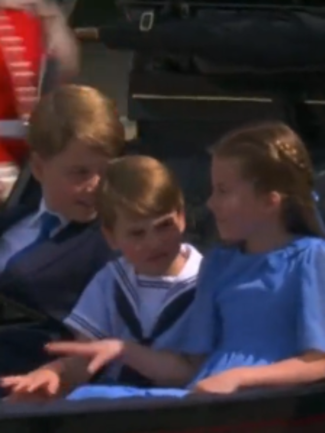Princess Charlotte Stops Stops Prince Louis from waving at the crowd